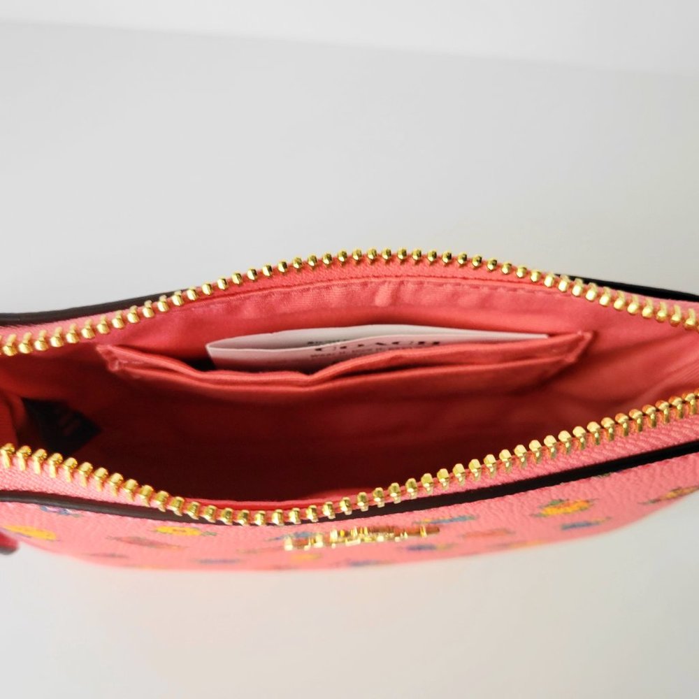 Coach C9931 Mini Vintage Rose Nolita 15 Wristlet Clutch Pink Lemonade - Picture 6 of 6